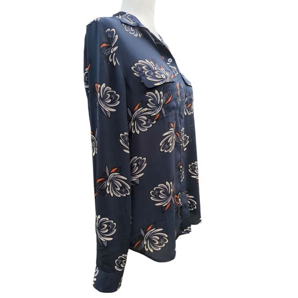LOFT Tops - LOFT Floral Button-Down‎ Long sleeve Blouse Top Size XS